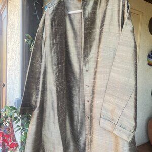 Long silk Chico's jacket size XL